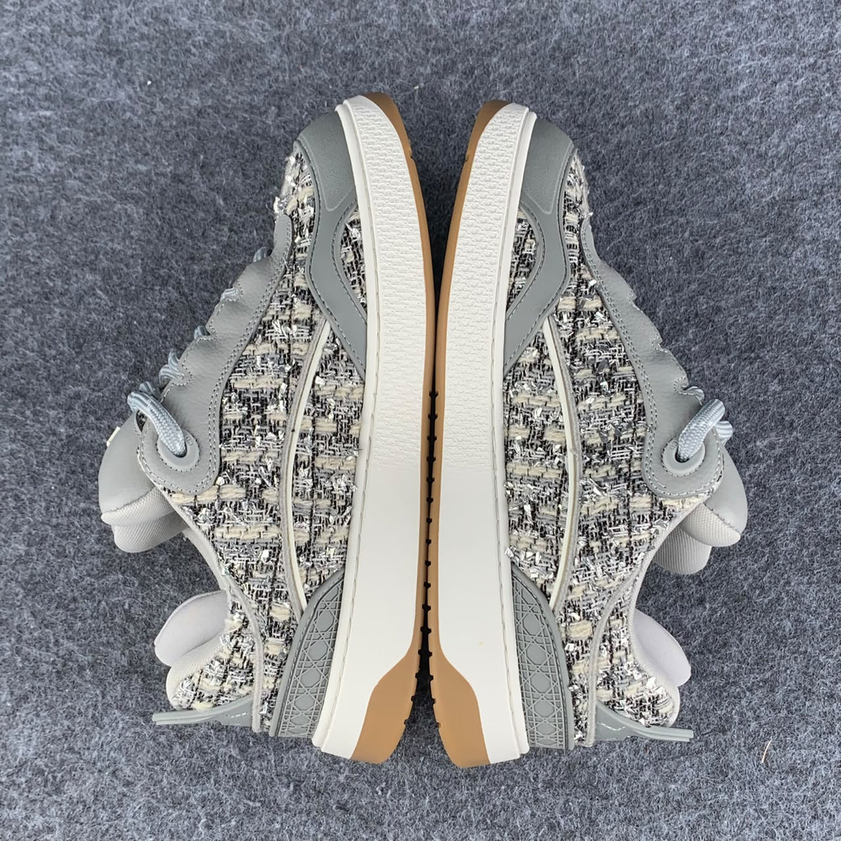 Dior B9S Skater Sneakers 'Grey Tweed Suede'