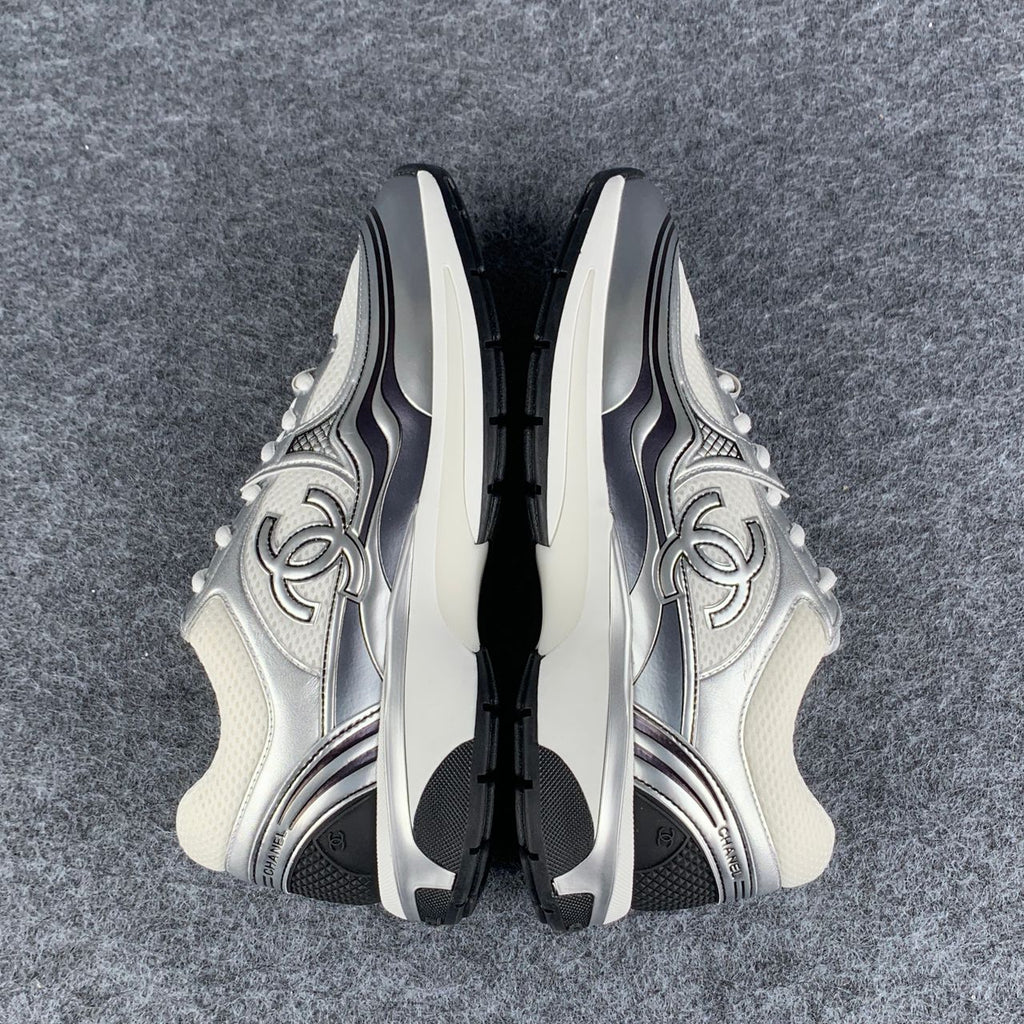 Chanel CC Logo Sneaker ‘Grey Silver’